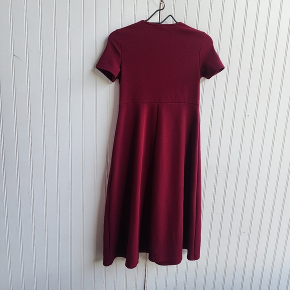 Shein Girls Short Sleeves Dress Textured Stretch Button Detail Midi Sz 11-12 Y - Picture 5 of 10